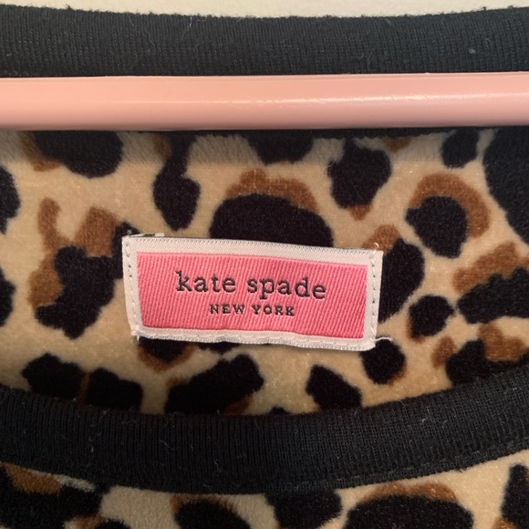 Kate Spade Cheetah Print Velour Top, size XXL - Picture 2 of 8